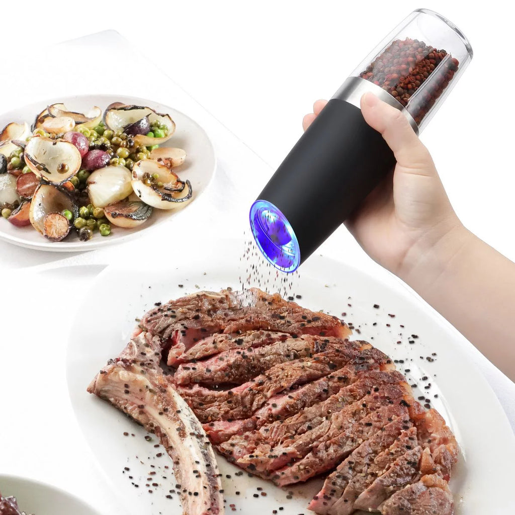 Salt and Pepper Grinder Set with Adjustable Coarseness and LED Light D3886