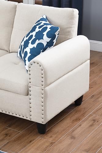 4-in-1 Convertible L Shaped Couch with Pull Out Bed and Storage Z983