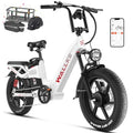 Electric Bike for Adults, 48V 40Ah 1600W/2800W Peak Dual Motor Fast Long Range Ebike, 20 Inch Fat Tire Full Suspension Electric Bicycle 31/34MPH, Step Thru E-bike with APP Control, UL2849 Certified
