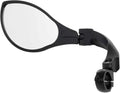Bikase Handlebar Bike Mirror, HD Blast-Resistant, Safe Crystal Clear Glass Mirror, Adjustable Rotatable Bike Mirror, Rearview Mirror, Bicycle Mirror