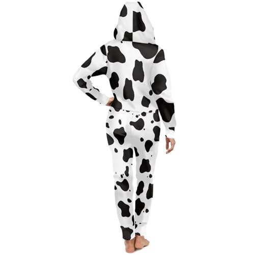 Adult Onesie Hooded One-Piece Pajama Zipper Jumpsuit for Men and Women I930