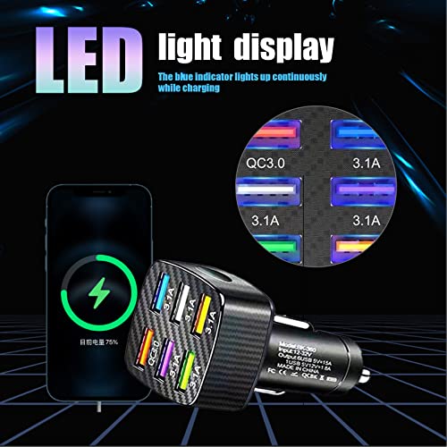 6-Port USB Fast Charger Car Adapter A797