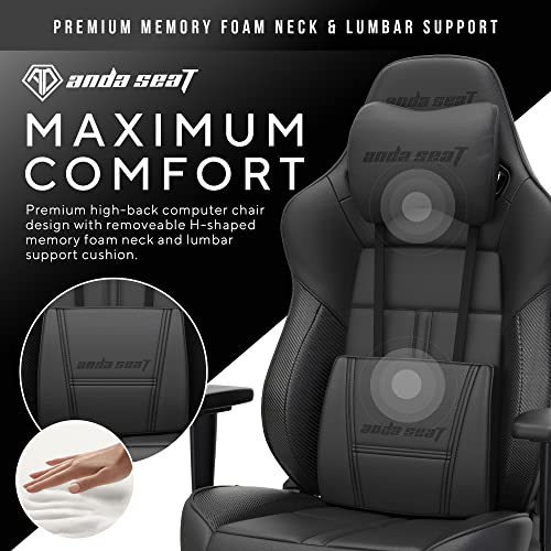 Ergonomic White Leather Gaming Chair with Lumbar and Neck Support N1627
