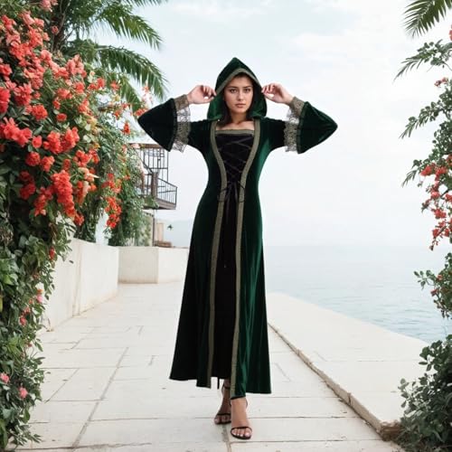 Medieval Tea Party Dress with Bubble Sleeves and Belt J695606