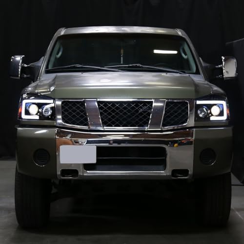 Projector Headlights with LED Sequential Turn Signals for Nissan Armada Titan F85769