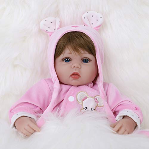 Reborn Baby Doll Realistic Silicone Vinyl 16 Inch Weighted Soft Body R8222