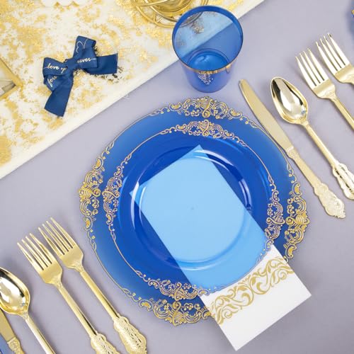 Gold Plastic Dinnerware Set for 50 Guests N48810
