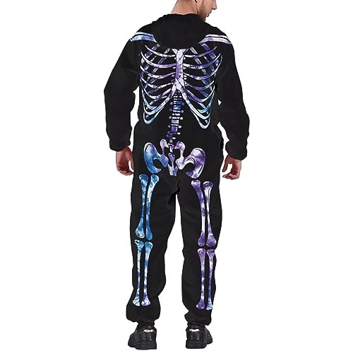 Adult Onesie Hooded One-Piece Pajama Zipper Jumpsuit for Men and Women I930