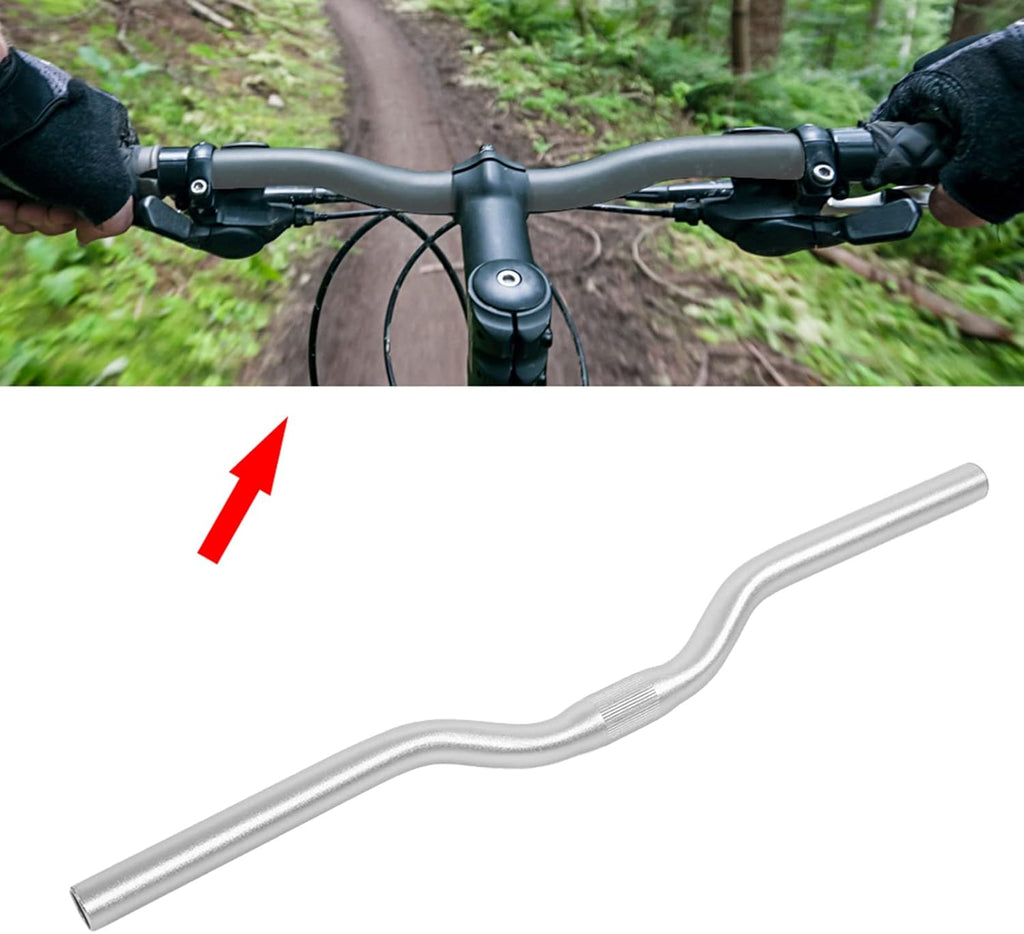 Fixed Gear Riser Handlebar Flat Bar Bike Accessory Silver T211351