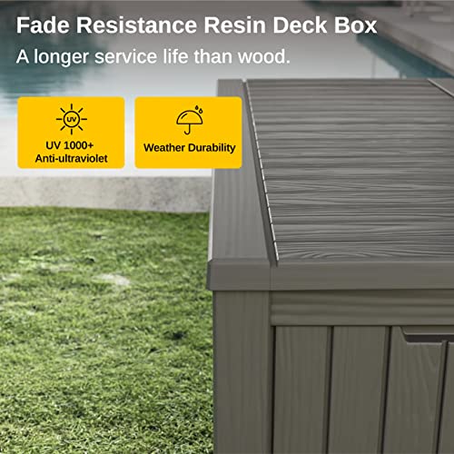 Outdoor Storage Box 31 Gallon Waterproof Resin Deck Box V3075