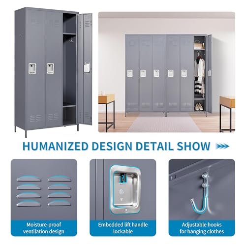 Metal Lockers with Shelves 72" H for Employees C448234