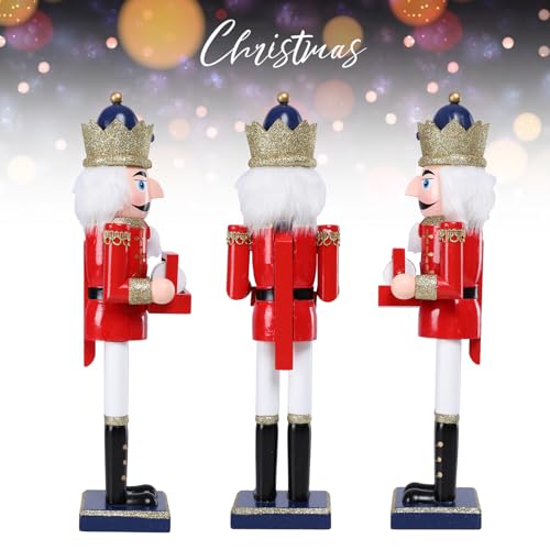 16 Inch Wooden Nutcracker Christmas Decoration for Table Desktop Fireplace Indoor Home H891
