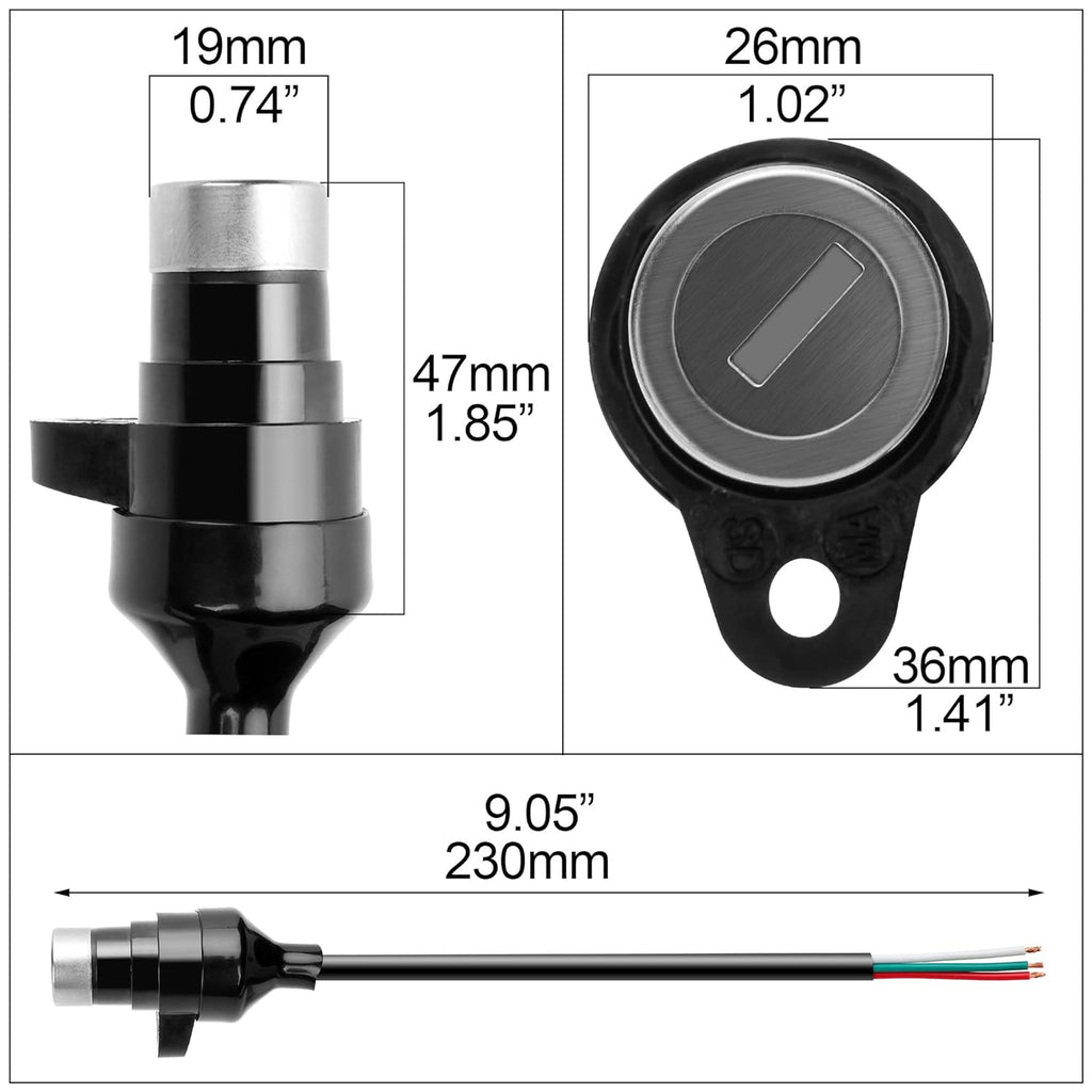 Ignition Switch Key for ATV Dirt Bike Scooters U624