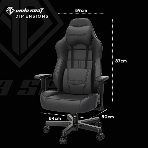 Ergonomic White Leather Gaming Chair with Lumbar and Neck Support N1627