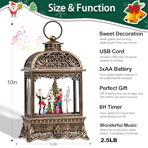Nutcracker and Mouse King Snow Globe Music Box W567228