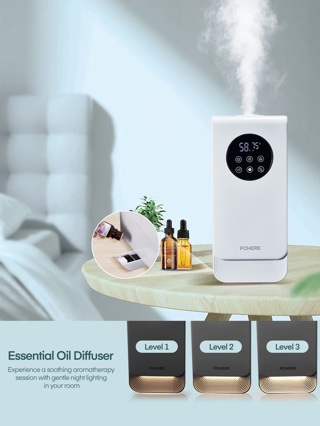 6.5L Warm and Cool Mist Humidifier for Bedroom S999532