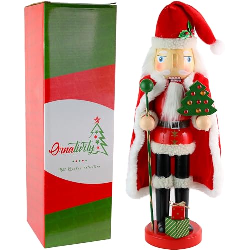 Christmas Santa Claus Nutcracker Wooden Figure Home Decoration 13.5" W53812
