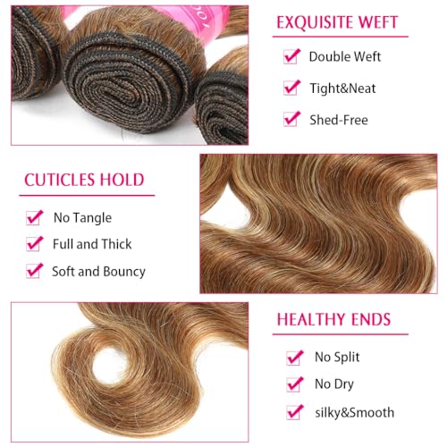 Ombre 4/27 Body Wave Human Hair Bundles V758