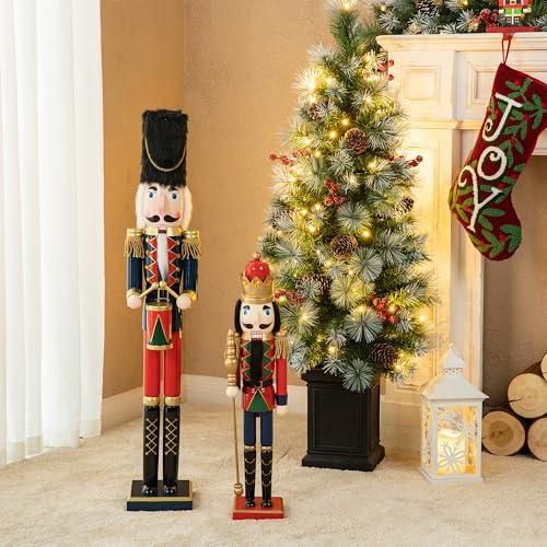 Wooden Nutcracker Decoration 42 Inch Christmas Indoor Outdoor C418758