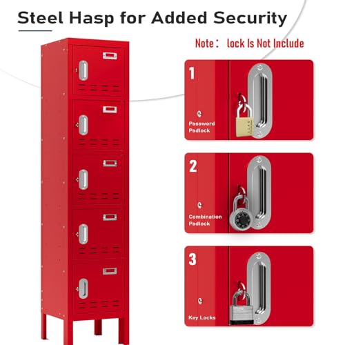 Metal Cabinet with Lockable Door for Office, Gym, School, Home A290