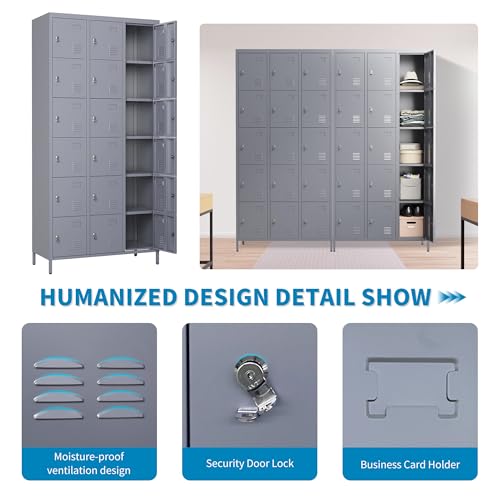 Metal Lockers with Shelves 72" H for Employees C448234