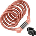 Retrospec Grizzly Plus Cable Bike Combination Lock Combo, Heavy Duty Anti Theft Bicycle Cable Lock, 6 Foot Coiled Cut Resistant Cable with 5 Digit Custom Combination and Mounting Bracket