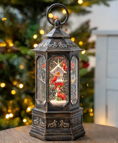 Nutcracker Snow Globe Lantern with Music and Timer Z50315