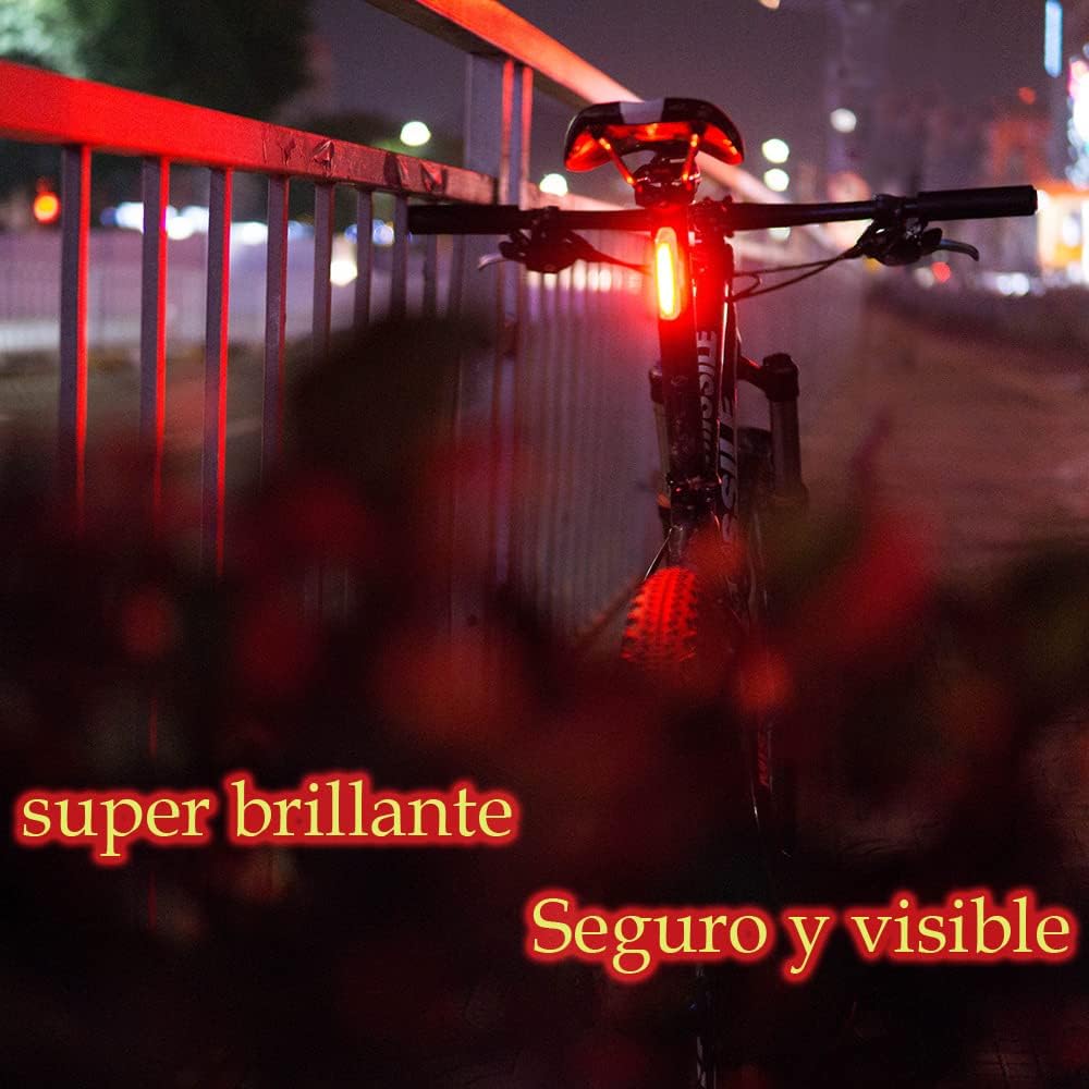Bike Light Set Front and Rear, LED, 360° Rotatable, Rechargeable, Waterproof S222484