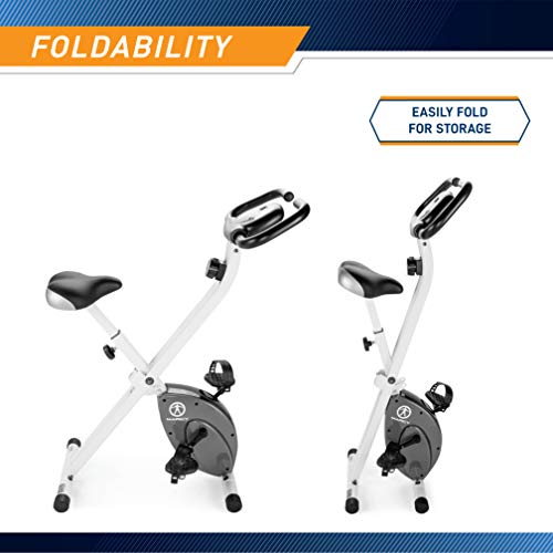 Foldable Upright Exercise Bike with Adjustable Resistance Y823979