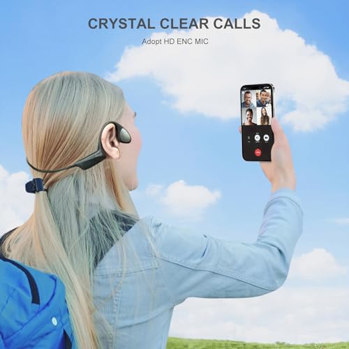 Bone Conduction Open Ear Headphones with HD Mic, IPX6 Waterproof U3338