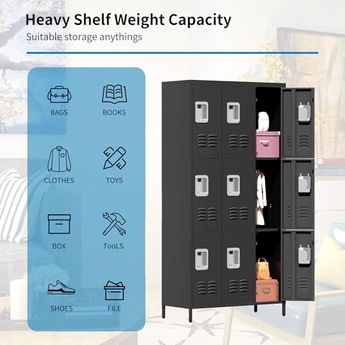 Steel Lockers for Employees, Lockable Storage Cabinet with Assembly X270