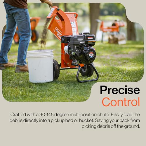 Mini Wood Chipper Shredder Mulcher 7HP 3 Inch Max Capacity Z1939