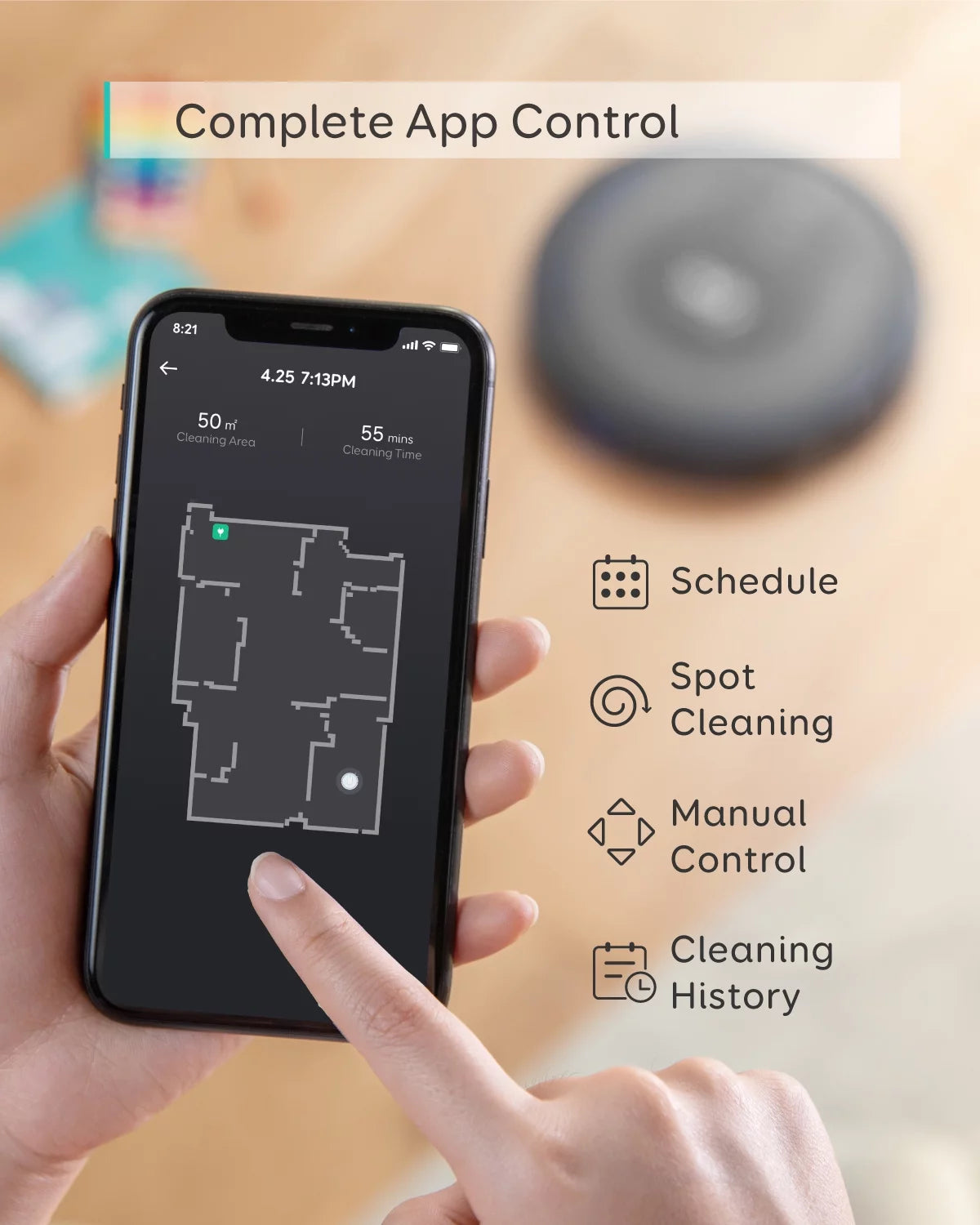 Robot Vacuum with Home Mapping and 2000Pa Suction H5997