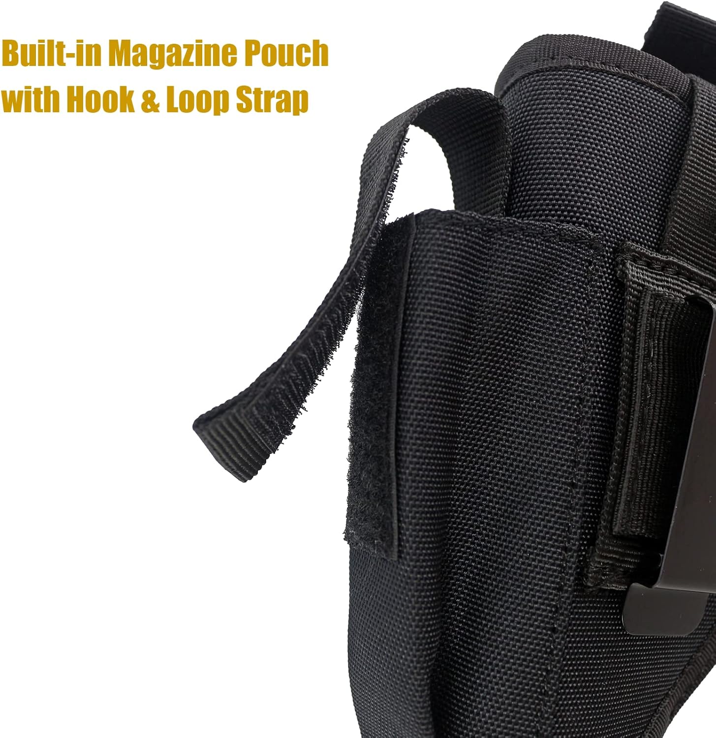 Tactical Belt Holster with Mag Pouch and Metal Clip F763