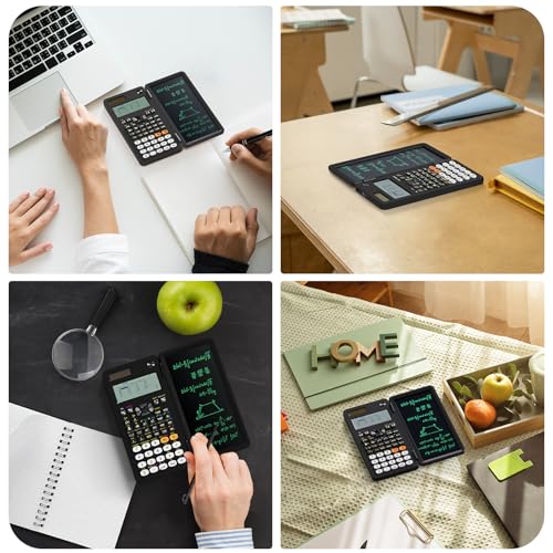 Rechargeable Scientific Calculator with Writing Pad and Foldable Case Q688