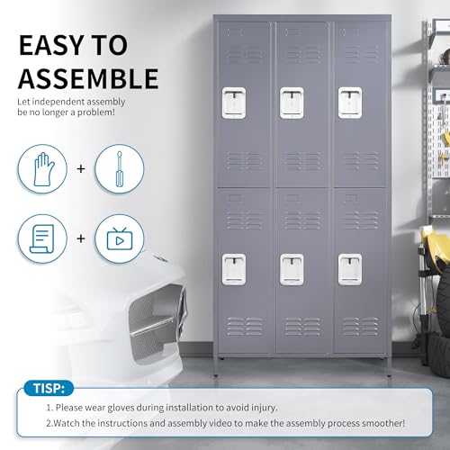 Metal Lockers with Shelves 72" H for Employees C448234