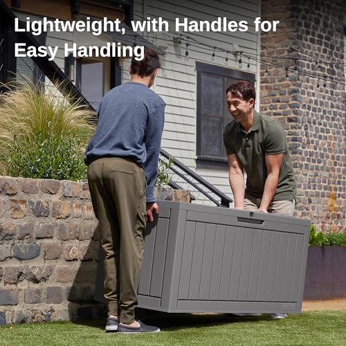 Outdoor Storage Box 31 Gallon Waterproof Resin Deck Box V3075