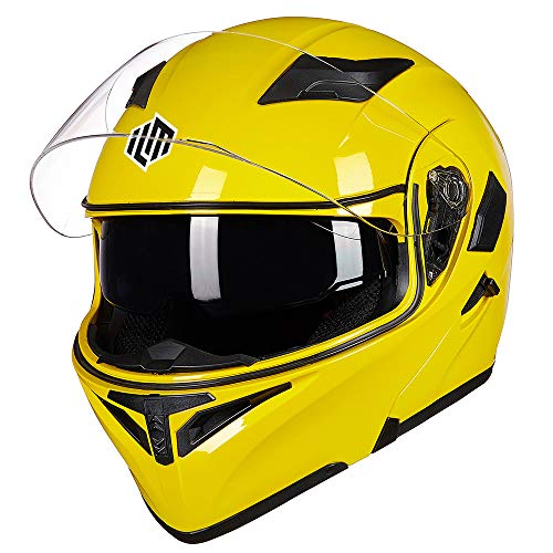 Motorcycle Dual Visor Flip Up Modular Full Face Helmet E739050