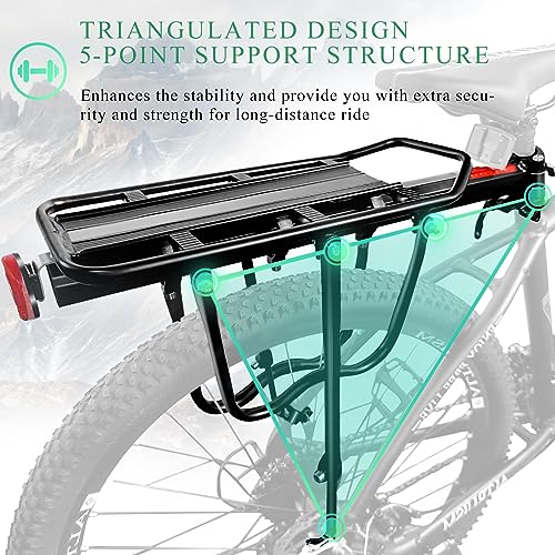 Rear Bike Rack 110 lbs Capacity Aluminum Alloy N25525