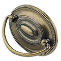 MuDuJia 2 1/4" Antique Brass Bail Drawer Pull Oval Drop Swing Handles Cabinet Knob Hardware 57 mm 2.25" Centers