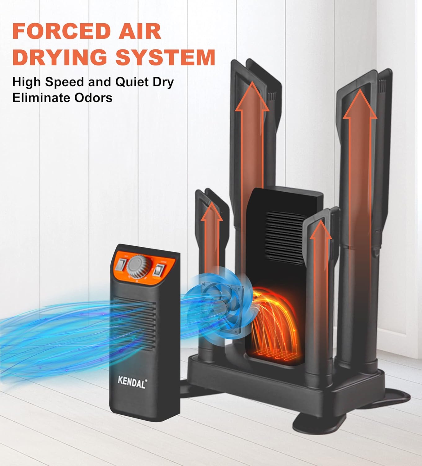 Boot Dryer for Work Boots, Shoe Dryer with Ozone Deodorizer, Portable with Adjustable Tubes & Timer P4231