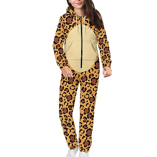 Adult Onesie Hooded One-Piece Pajama Zipper Jumpsuit for Men and Women I930