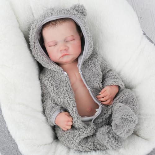 18 Inch Realistic Reborn Baby Doll with Vinyl Body and Accessories Q173