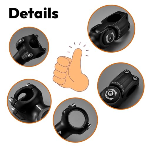 Adjustable Bike Stem 25.4/31.8mm 0-60 Degree 90-130mm Length D265