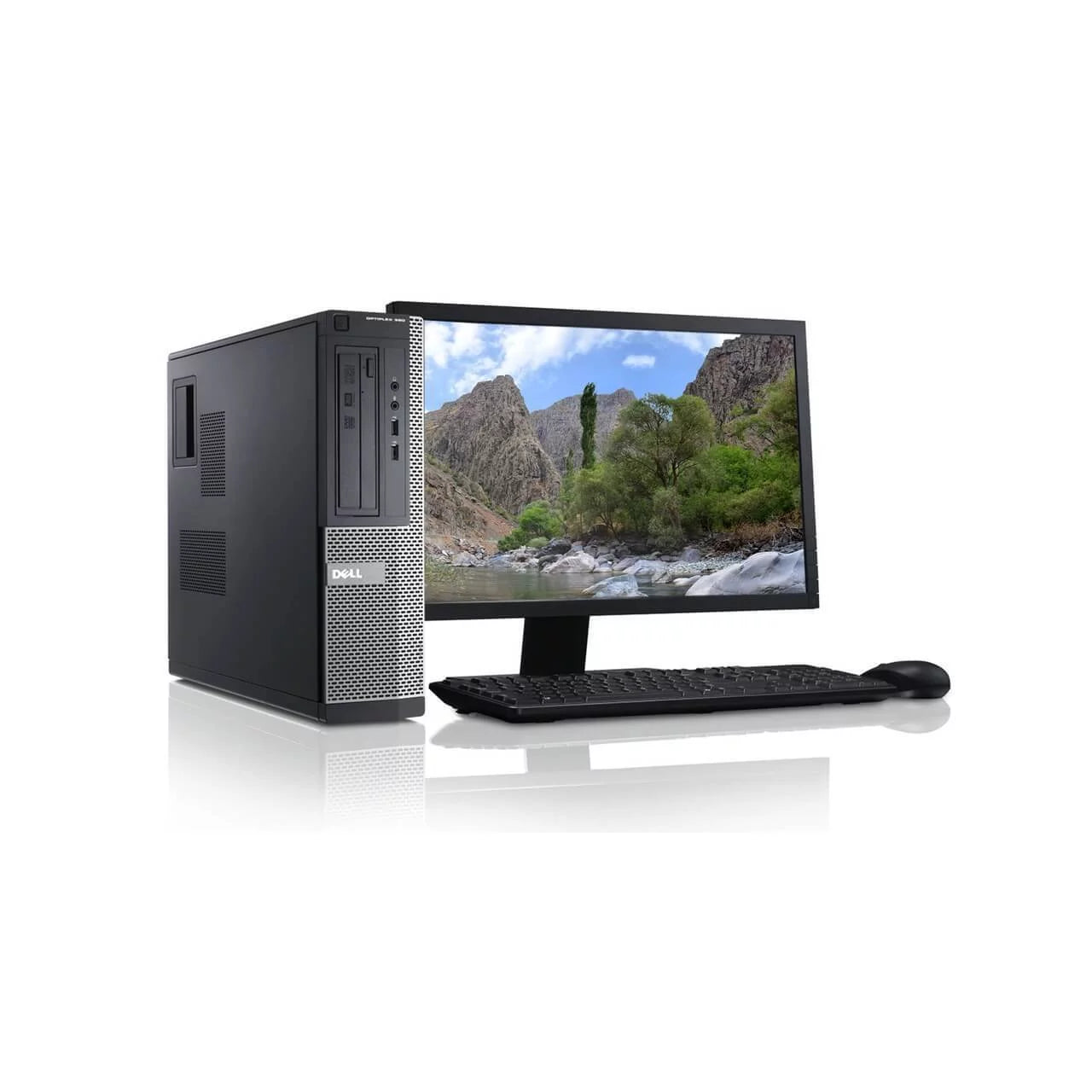 Dell PC Computer 7010 Desktop CORE i5 16GB 500GB HD Windows 10 w/ 22" LCD - Used