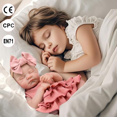 Reborn Baby Doll Girl 20" Realistic Sleeping Newborn with Feeding & Outfit Set F6590