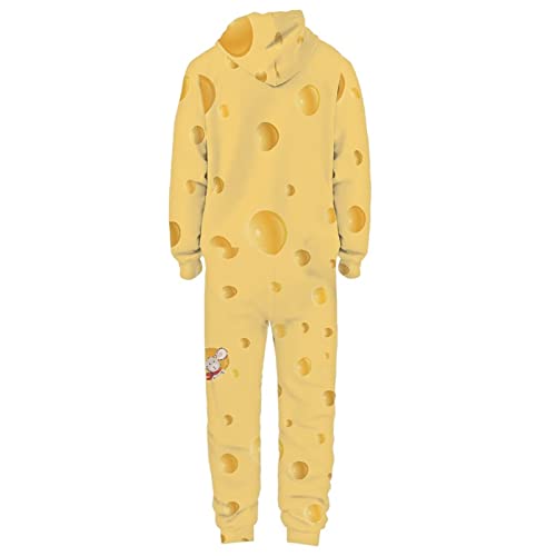 Adult Onesie Hooded One-Piece Pajama Zipper Jumpsuit for Men and Women I930