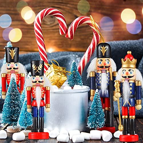 Christmas Nutcracker Ornament Wooden Soldier Hanging Decorations (12 Pcs) U493935