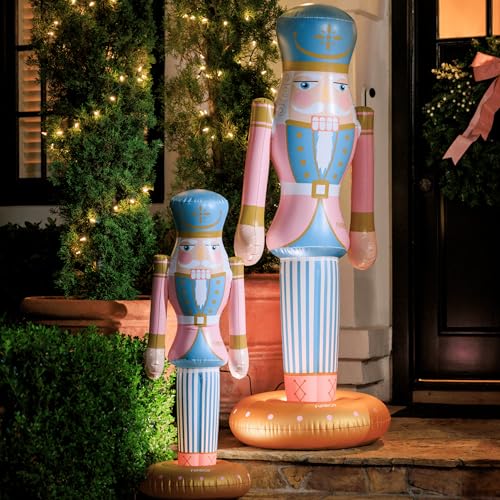 Giant Inflatable Pink Nutcracker Christmas Decor, Indoor/Outdoor F1618