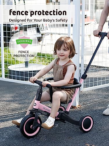 Toddler Bike with Backrest and Safety Belt, Tricycle for 1-3 Year Olds H87008